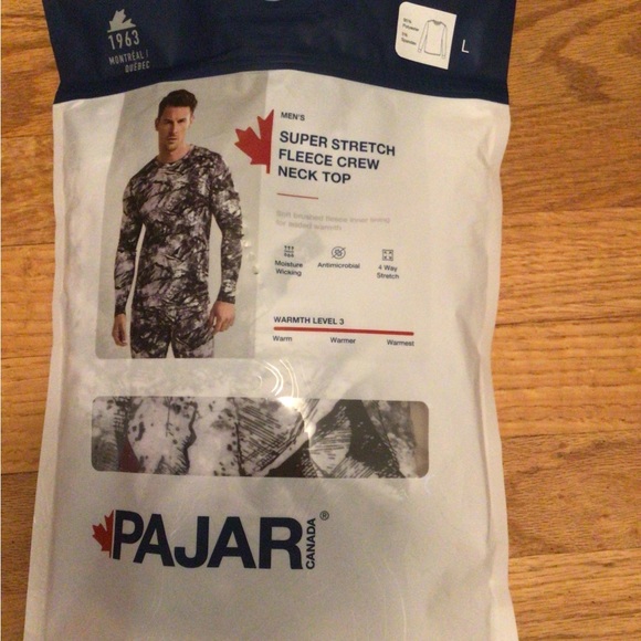 Pajar Canada super stretch fleece thermal Crew Neck Top Camo NWT size Large $50 - Picture 1 of 4